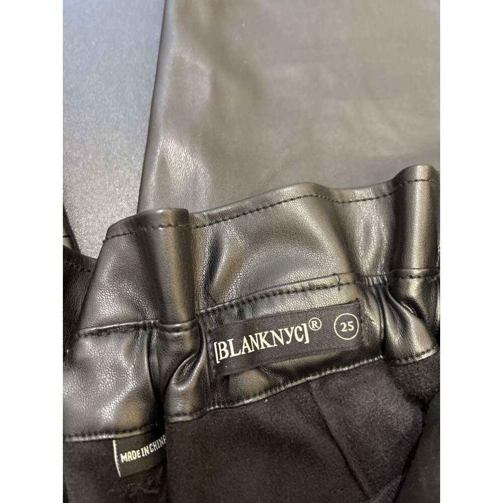 Blank NYC Black Paper Bag Faux Leather Pants Size 25 - Picture 6 of 11